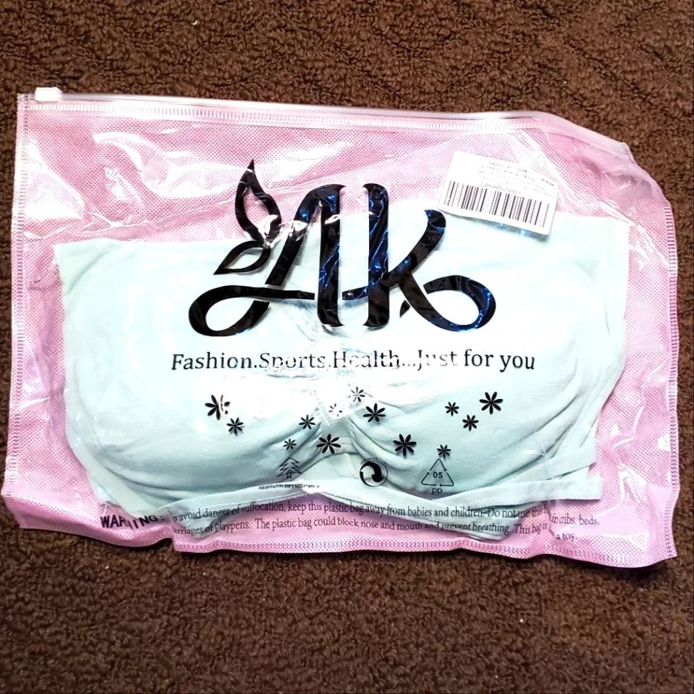 Workout Yoga Bra size L in pale green. New in package. One new without package.